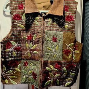 Warm appliqué vest